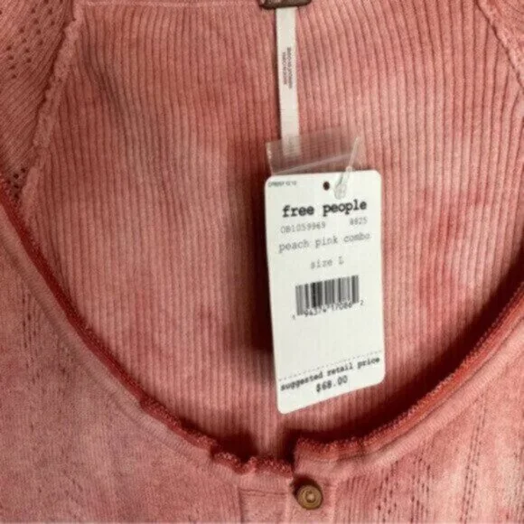 NWT Free People | Rory Henley Button Up Thermal Top Size Large - Picture 12 of 12